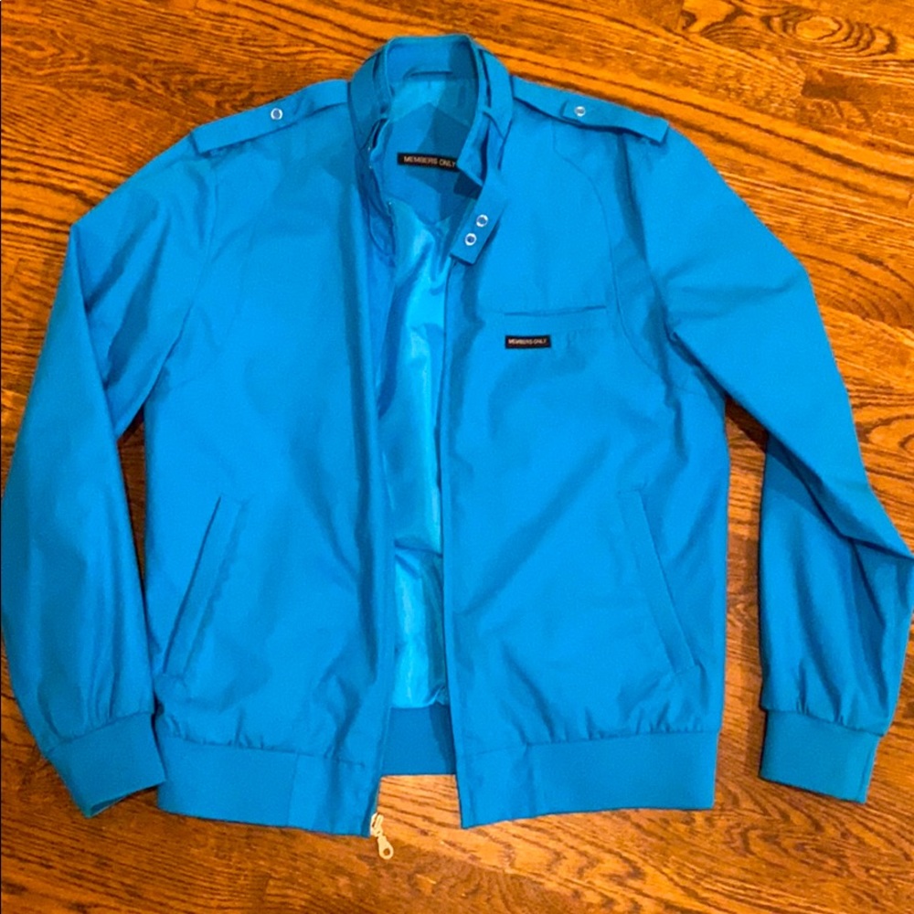 Members Only Highlighter Blue jacket